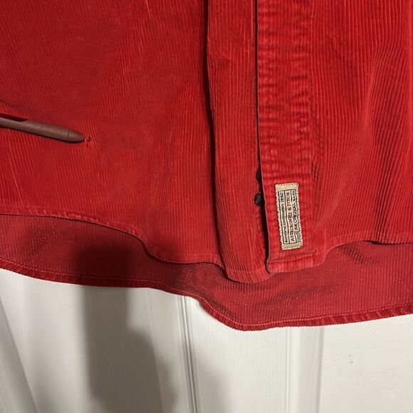 🔥 ABERCROMBIE BIG SHIRTS 100% Quality Red Thick Corduroy Shirt - EXCELLENT - XL - Picture 9 of 9